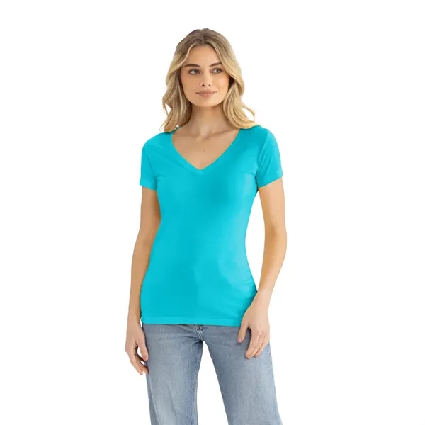 Women's Lightweight Cotton/Poly V-Neck T-Shirt