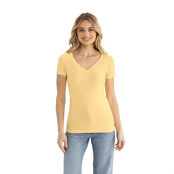 Custom Women's Lightweight Cotton/Poly V-Neck T-Shirt