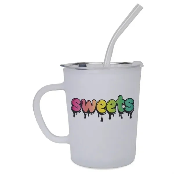 Custom Symphony 13.5oz Lidded Glass Mug