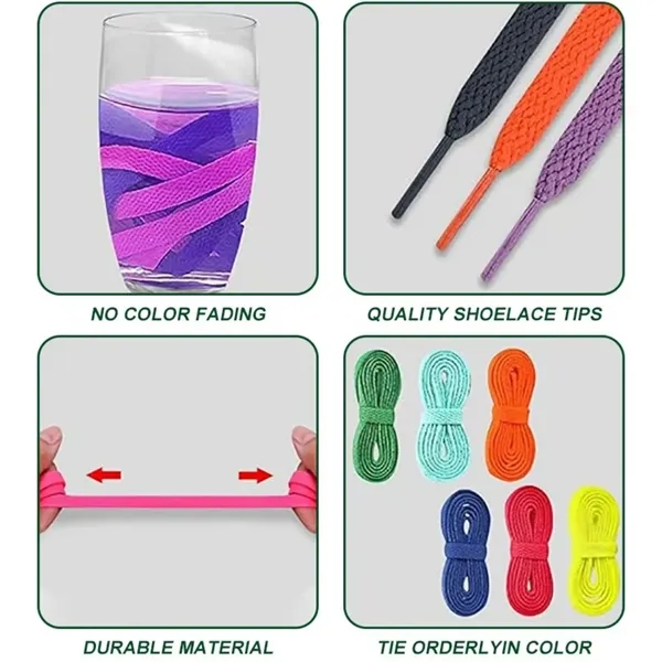 36" Premium Sublimation Tubular Shoelaces