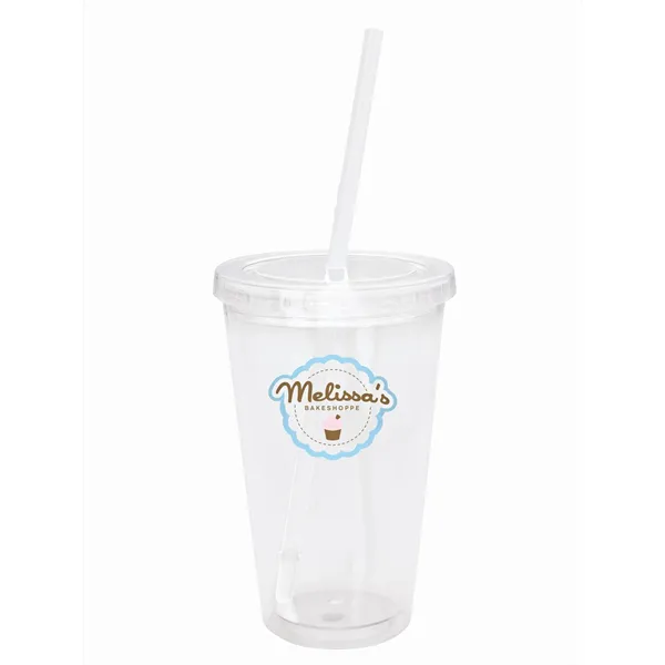 Good Value™ Clear Tumbler with Colored Lid - 18 oz.