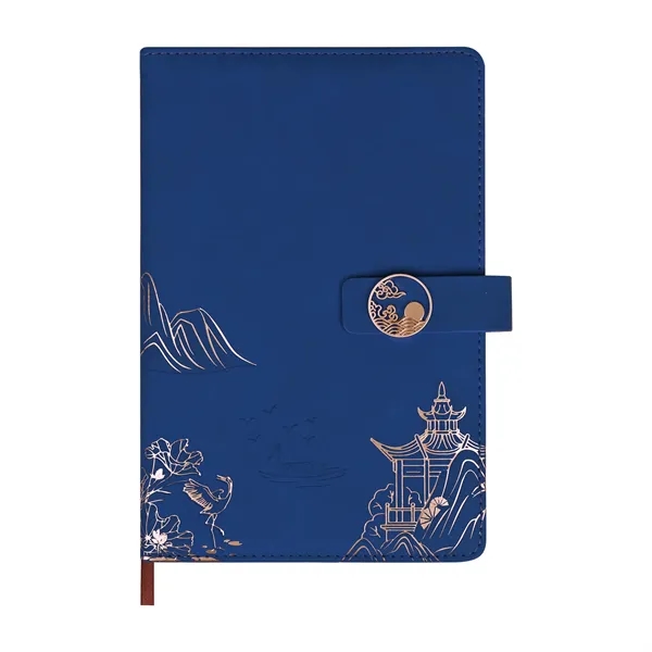 A5 PU Leather Business Notebook W/ Magnetic Clasp