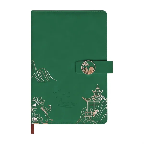 A5 PU Leather Business Notebook W/ Magnetic Clasp
