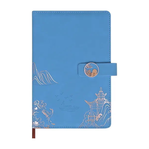 A5 PU Leather Business Notebook W/ Magnetic Clasp