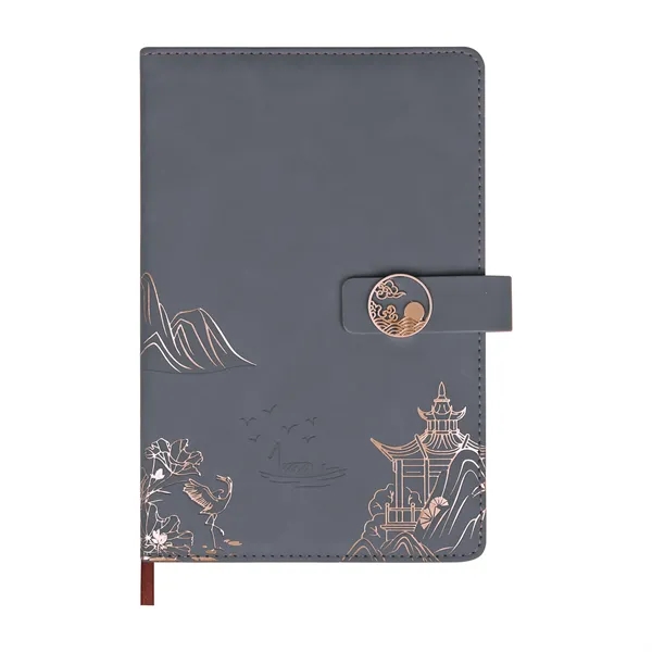 A5 PU Leather Business Notebook W/ Magnetic Clasp