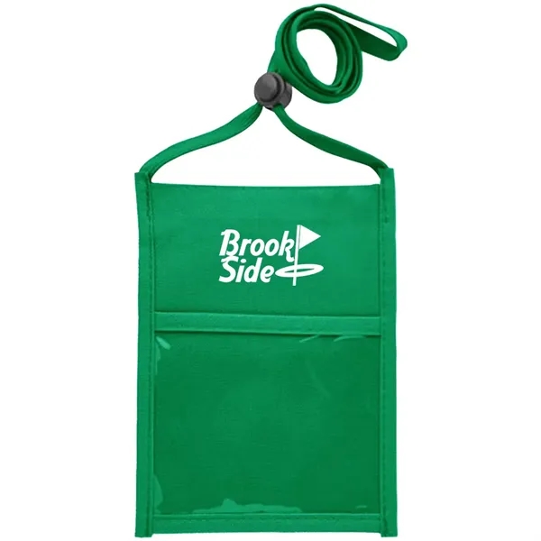 Premium Double Window Pouch Polyester Neck Wallet