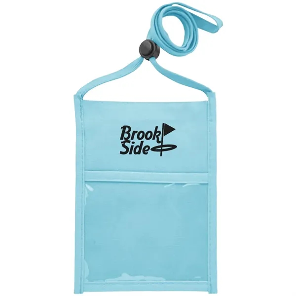 Premium Double Window Pouch Polyester Neck Wallet