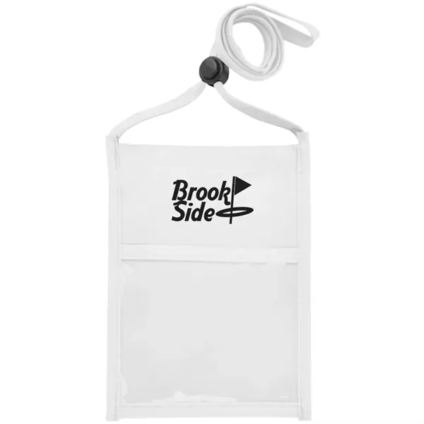 Premium Double Window Pouch Polyester Neck Wallet