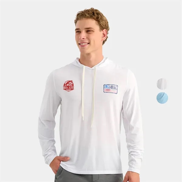 Huk® Men's All Day Graphic T-shirt with Hood and Custom Logo