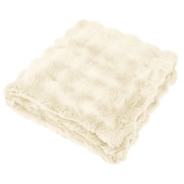 Custom Faux Fur rPET Bubble Blanket