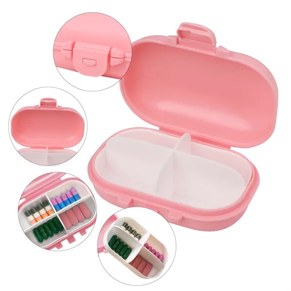 Small Travel Pill Case With 4 Compartments