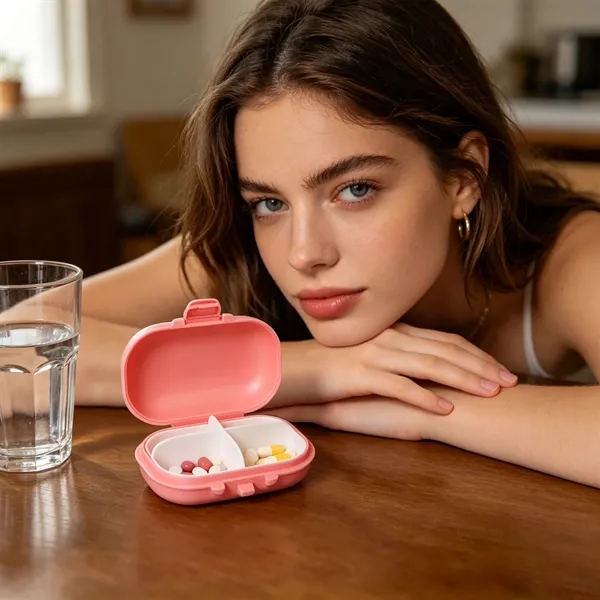 Small Travel Pill Case With 4 Compartments