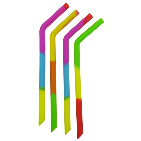 Three Sections of Color-coded Silicone Straw - Three Sections of Color-coded Silicone Straw - Image 0 of 3