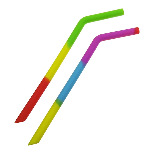 Three Sections of Color-coded Silicone Straw - Three Sections of Color-coded Silicone Straw - Image 1 of 3