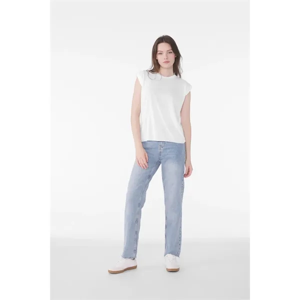 Custom BELLA+CANVAS Women's Flowy Muscle Tee with Rolled Cuffs