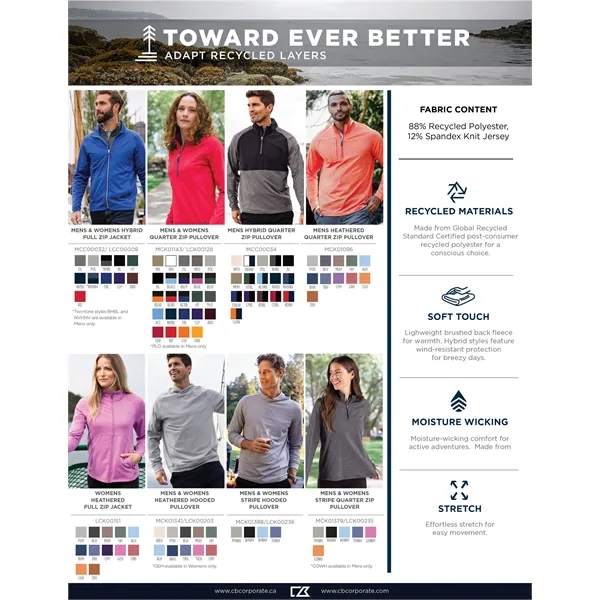 Cutter & Buck Adapt Recycled Soft Knit Stripe Mens Big & ...