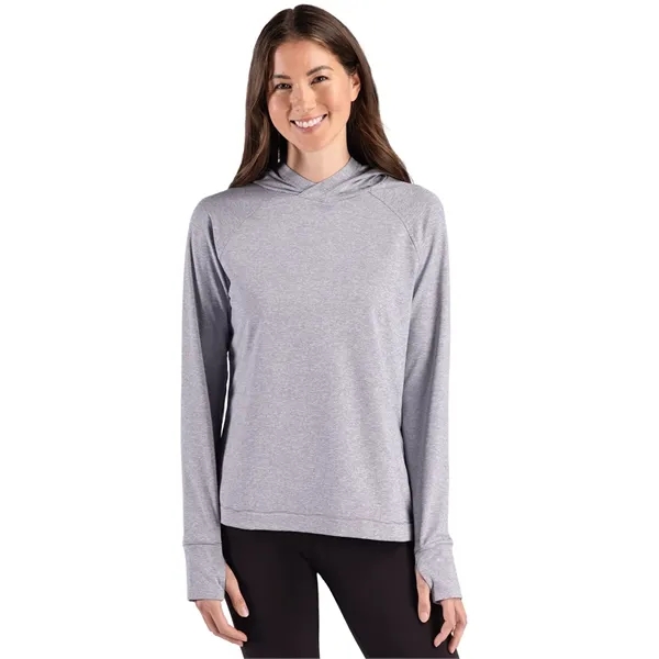 Cutter & Buck Adapt Recycled Soft Knit Stripe Womens Hood...