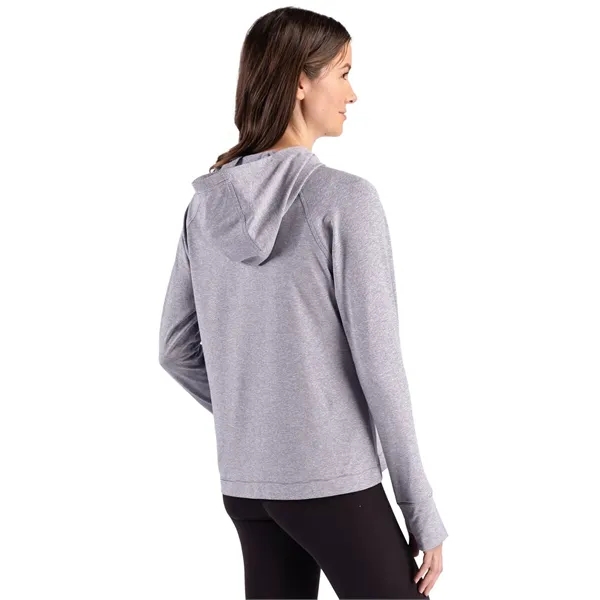 Cutter & Buck Adapt Recycled Soft Knit Stripe Womens Hood...