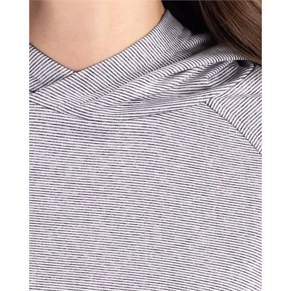 Cutter & Buck Adapt Recycled Soft Knit Stripe Womens Hood...