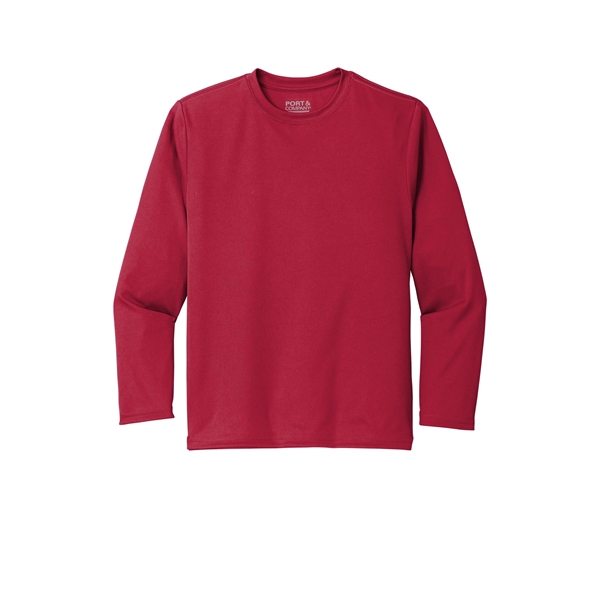 Port & Company Youth Long Sleeve Performance Tee - Port & Company Youth Long Sleeve Performance Tee - Image 27 of 35