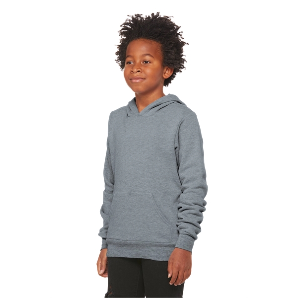BELLA+CANVAS Youth Sponge Fleece Pullover Hoodie - BELLA+CANVAS Youth Sponge Fleece Pullover Hoodie - Image 4 of 22