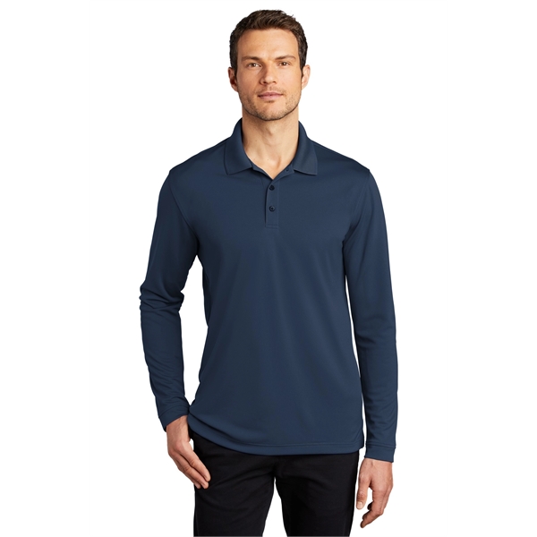 Port Authority Dry Zone UV Micro-Mesh Long Sleeve Polo - Port Authority Dry Zone UV Micro-Mesh Long Sleeve Polo - Image 16 of 49