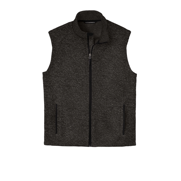 Port Authority Sweater Fleece Vest - Port Authority Sweater Fleece Vest - Image 3 of 10