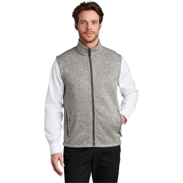 Port Authority Sweater Fleece Vest - Port Authority Sweater Fleece Vest - Image 6 of 10