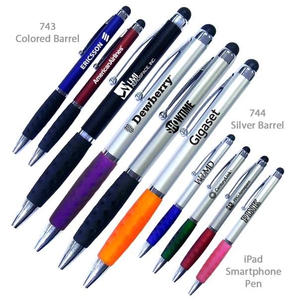 Popular Smart Phone & Tablet Touch Tip Ballpoint Pens - Popular Smart Phone & Tablet Touch Tip Ballpoint Pens - Image 0 of 7