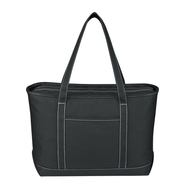 Large Cotton Canvas Yacht Tote Bag - Large Cotton Canvas Yacht Tote Bag - Image 1 of 3