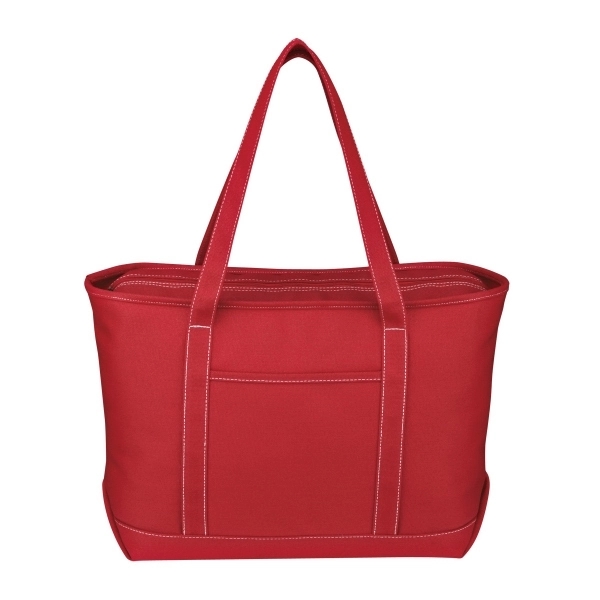Large Cotton Canvas Yacht Tote Bag - Large Cotton Canvas Yacht Tote Bag - Image 3 of 3