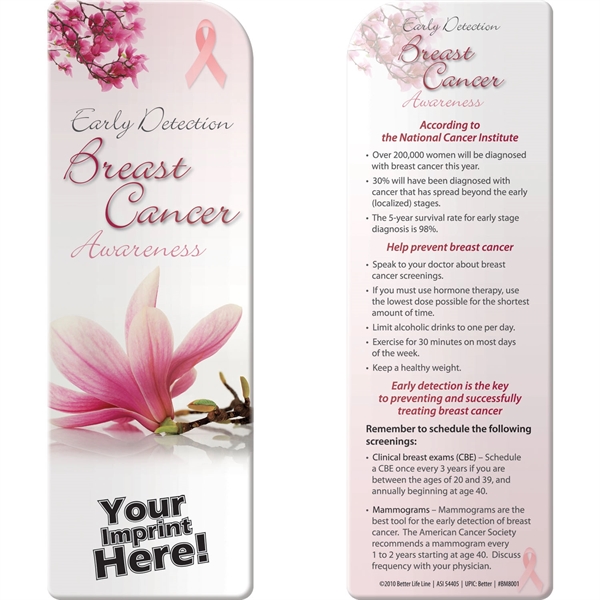 Bookmark - Early Detection Breast Cancer Awareness - Bookmark - Early Detection Breast Cancer Awareness - Image 0 of 2