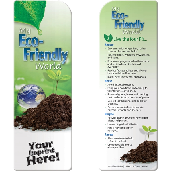 Custom Bookmark - My Eco-Friendly World