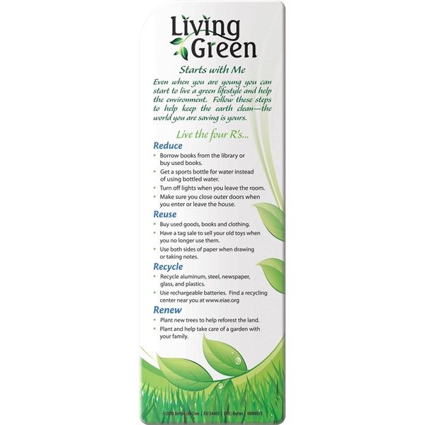Bookmark - Living Green Starts with Me - Bookmark - Living Green Starts with Me - Image 2 of 2