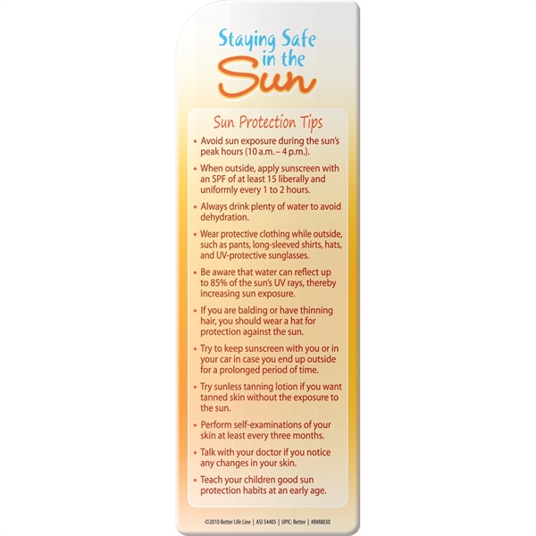 Bookmark - Staying Safe in the Sun - Bookmark - Staying Safe in the Sun - Image 2 of 2