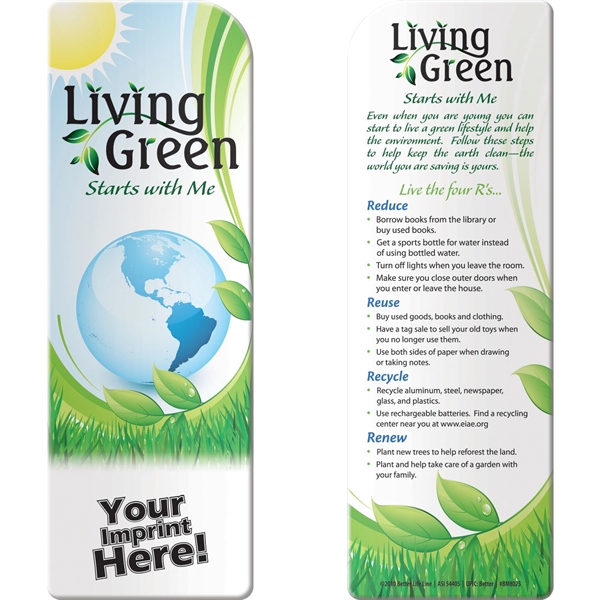 Custom Bookmark - Living Green Starts with Me