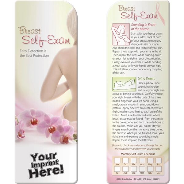 Custom Bookmark - Breast Self-Exam