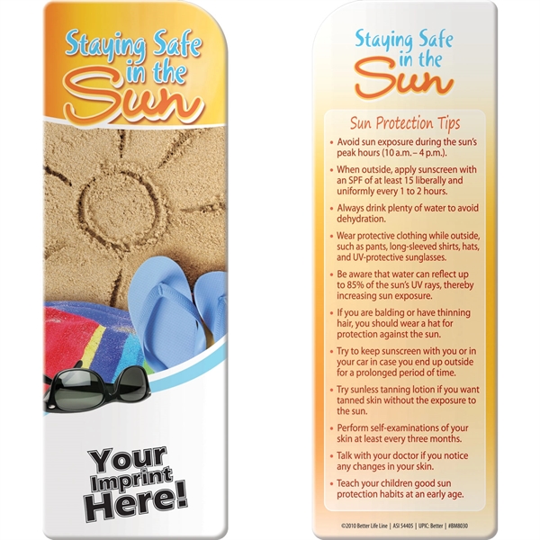 Custom Bookmark - Staying Safe in the Sun