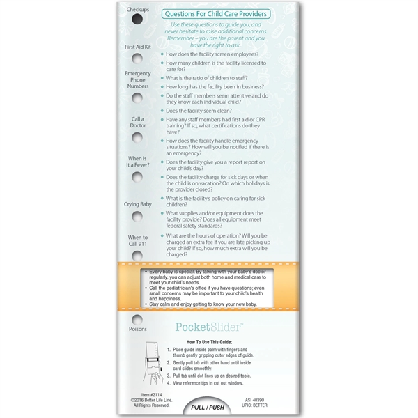 Pocket Slider™ - Healthy Baby - Pocket Slider™ - Healthy Baby - Image 2 of 2