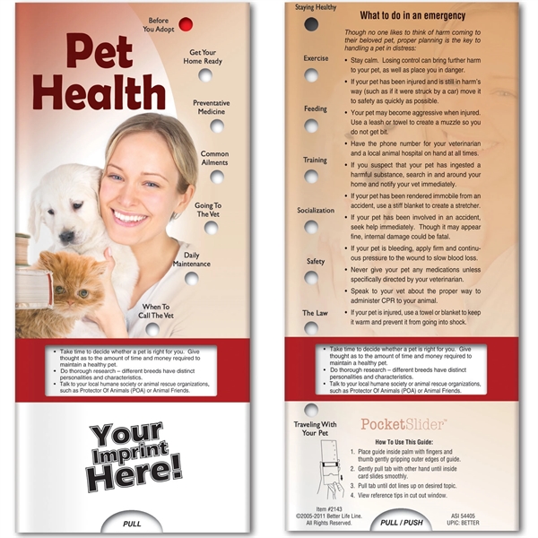 Pocket Slider™ - Pet Health - Pocket Slider™ - Pet Health - Image 0 of 2