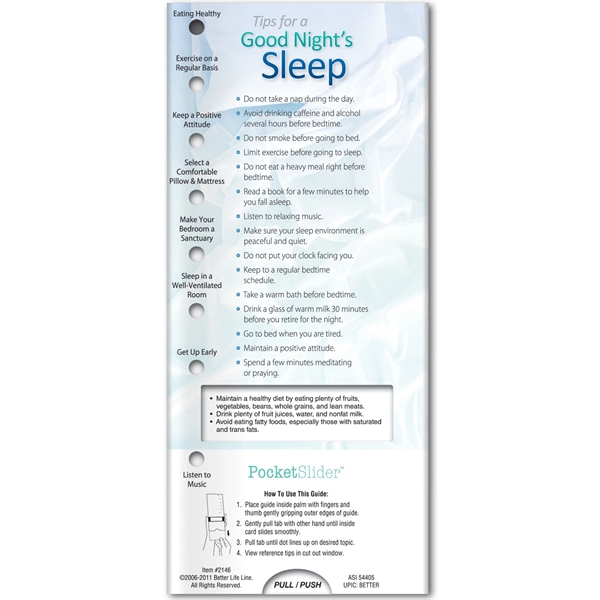 Pocket Slider™ - Sleeping & Your Health - Pocket Slider™ - Sleeping & Your Health - Image 2 of 2