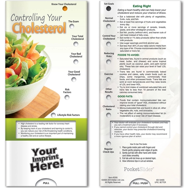 Pocket Slider™ - Controlling Your Cholesterol - Pocket Slider™ - Controlling Your Cholesterol - Image 0 of 2