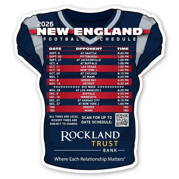 Custom Football Schedule Magnet