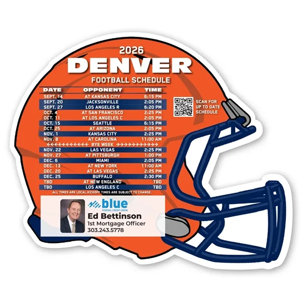 Custom Football Schedule Magnet
