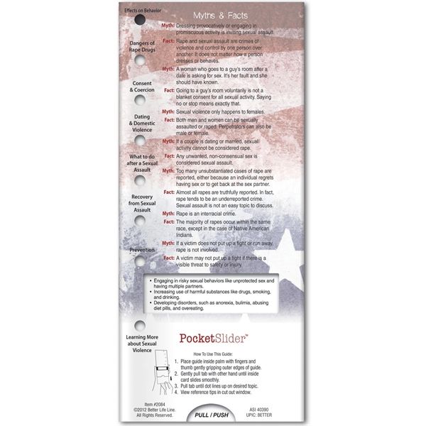 Custom Pocket Slider™ - Sexual Violence Prevention