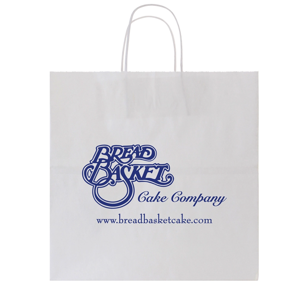 White Kraft Shopping Bag - White Kraft Shopping Bag - Image 0 of 0