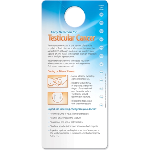 Custom Shower Card - Early Detection for Breast / Testicular Cancer