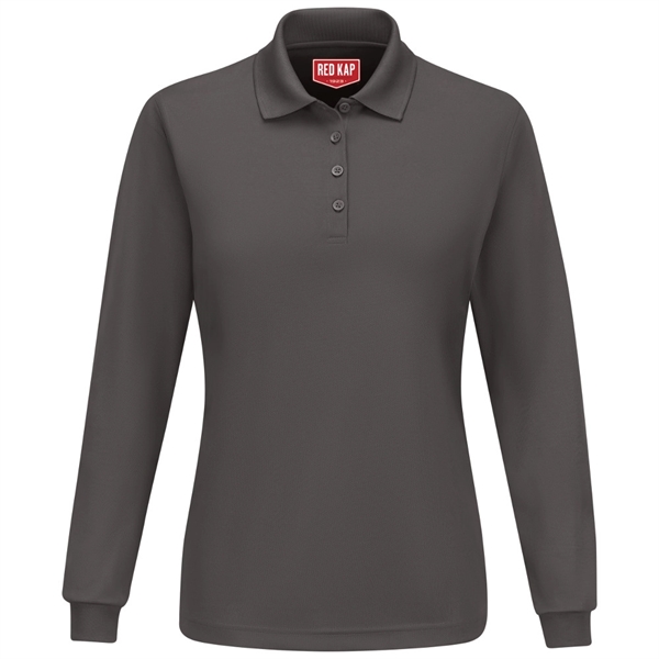 Red Kap® Women's Long Sleeve Performance Polo Shirt - Red Kap® Women's Long Sleeve Performance Polo Shirt - Image 2 of 7