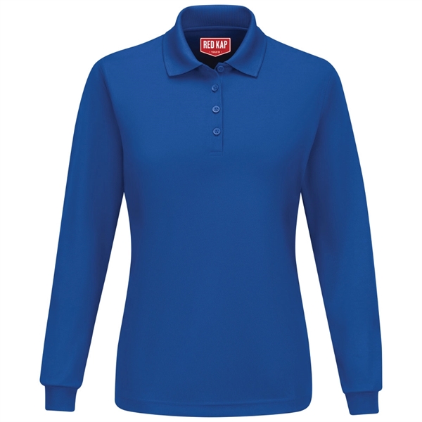 Red Kap® Women's Long Sleeve Performance Polo Shirt - Red Kap® Women's Long Sleeve Performance Polo Shirt - Image 6 of 7