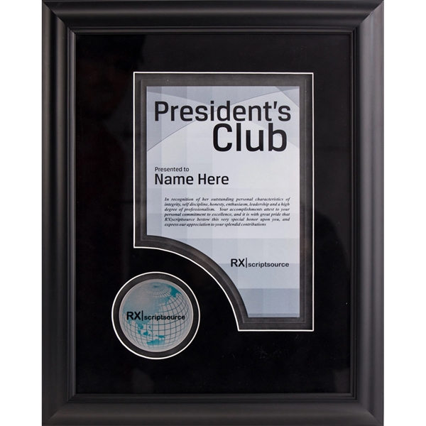 Black Wood Framed Award - Black Wood Framed Award - Image 0 of 0